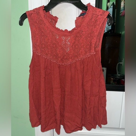 American Eagle Outfitters Tops - American Eagle Burgundy Tank Top